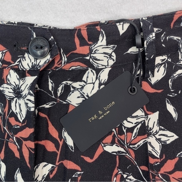 NWT Rag & Bone Ivy Printed Linen Shorts Size 0 - Picture 7 of 15